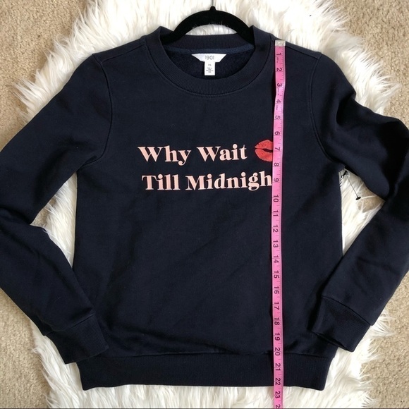 New 1901 Nordstrom Why Wait Till Midnight Graphic Crew Neck Sweatshirt XS - Picture 9 of 9